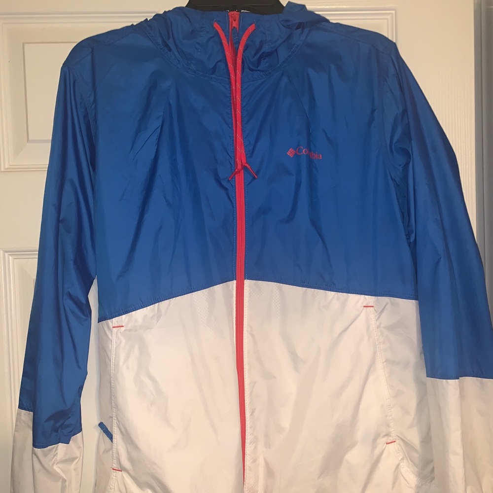Two-toned Columbia rain jacket size L